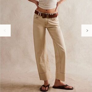 We The Free Risk Taker Mid-Rise Jeans - size:27 - ecru